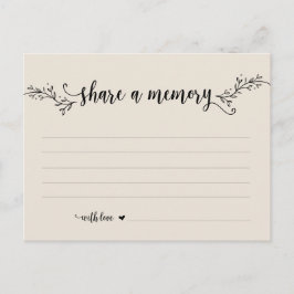 Funeral Service, Black Crema, Comparte una tarjeta