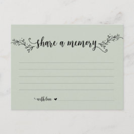 Funeral Service, Black Sage, Comparte una tarjeta