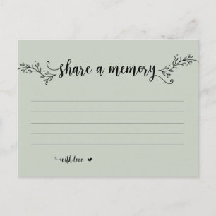 Funeral Service, Black Sage, Comparte una tarjeta 