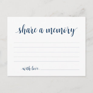 Funeral Service, Navy Blue, Compartir una tarjeta 