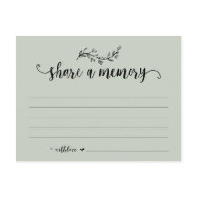 Funeral Service, tema Sage, Compartir una tarjeta 