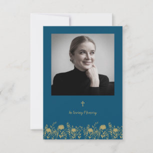 Funeral Service with Photo & Wildflowers