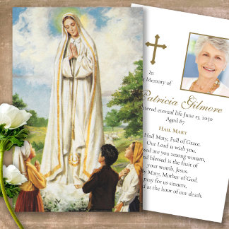 Funeral Tarjetas de Simpatía de Nuestra Señora de 