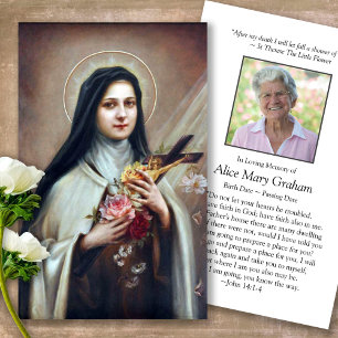 Funeral Thérèse aux Rosas Oración Tarjetas de soli