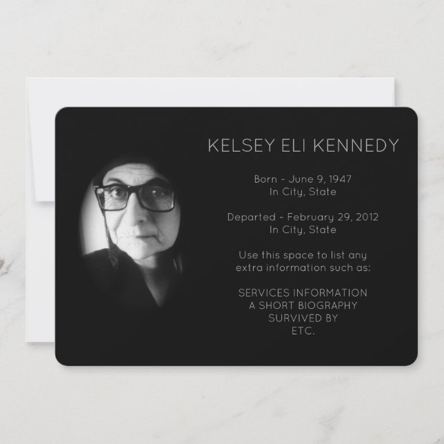 funerario elegante de flores vintage (Anverso)