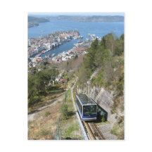 Funicular en la postal de Bergen