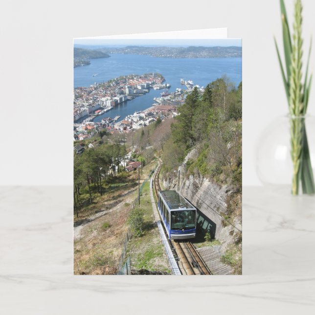 Funicular en tarjeta Bergen (Anverso)