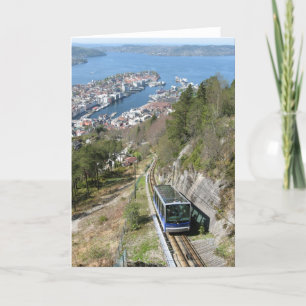 Funicular en tarjeta Bergen