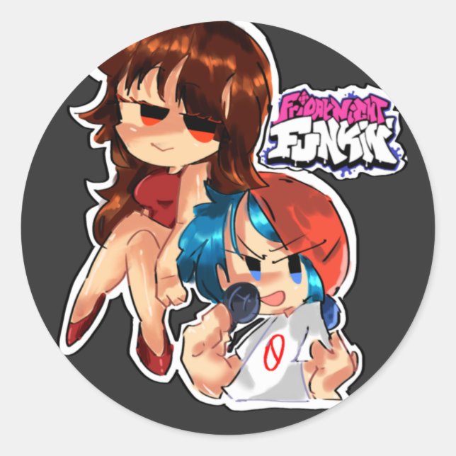 Funkin nocturno del viernes por Beeter Pegatina (Anverso)