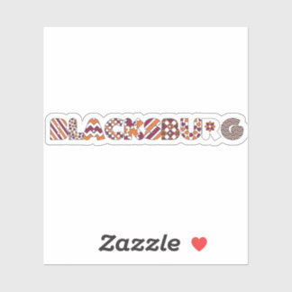 Funky Blacksburg Va Pegatina