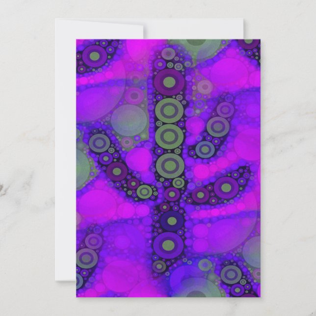 Funky Blue Purple Saguaro Cactus Mosaic (Anverso)