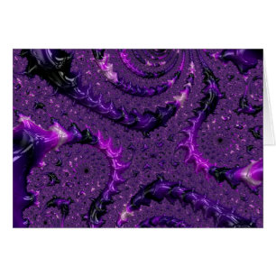 Funky Bold Boho Purple Digital Resumen Fractal