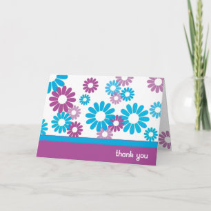 Funky Daisies Tarjeta de agradecimiento