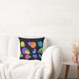 Funky Dot Black Cojín decorativo