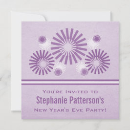 Funky fuegos artificiales invitación a Año Nuevo, 