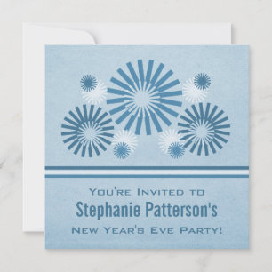 Funky fuegos artificiales invitación a la víspera 