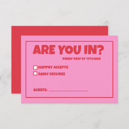 Funky Green Pink Red Funky RSVP