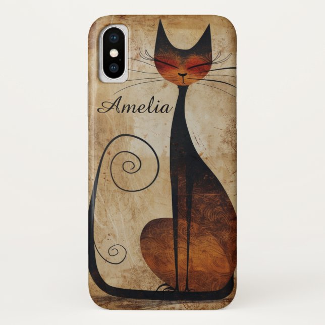 Funky Hermoso Personalizable para gato Funda para  (Reverso)