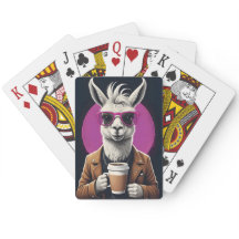 Funky Llama Jugando Cartas