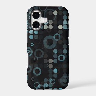 Funky Masculino Gris Círculo Azul Elegante Geométr