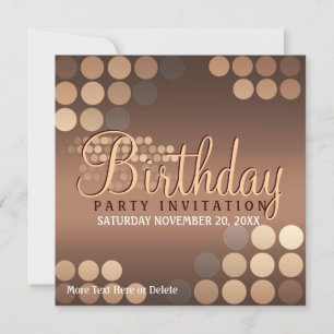 Funky Mocha Latte Fiesta Invitación de cumpleaños