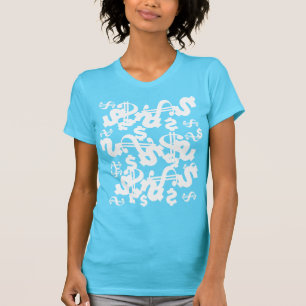 Funky Money Dollar Pattern Top T-Shirt