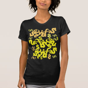 Funky Money Dollar Pattern Top T-Shirt