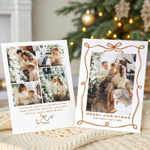 Funky Navidad Boho Beige Lazo Cinta 5 Foto