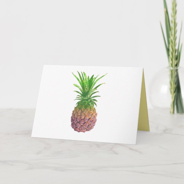 Funky Pineapple Purple Tu Tarjeta De Saludo De Tex (Anverso)