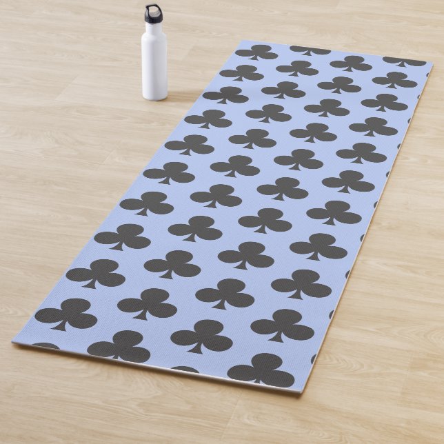 Funky Poker Cards Gray Pattern Yoga Mat (In situ)