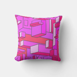 Funky Purple y Red Cojín decorativo
