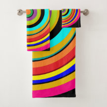Funky Rainbow Circles Bulls Oye Design