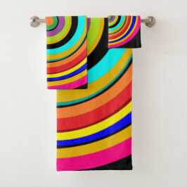 Funky Rainbow Circles Bulls Oye Design