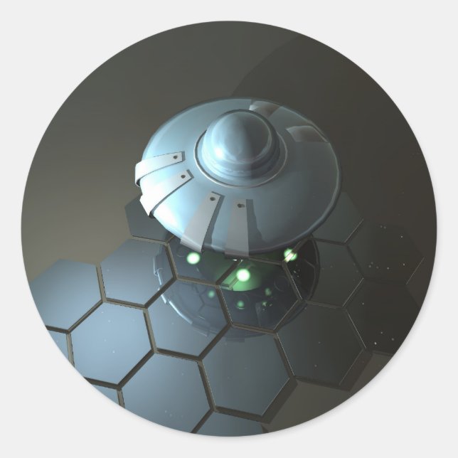 Funky Saucer 3 Pegatina (Anverso)