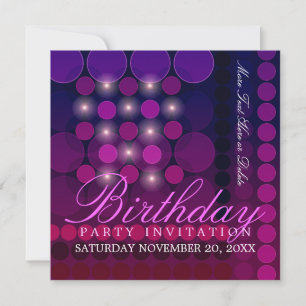 Funky Sparkle Disco Fiesta Invitaciones de cumplea