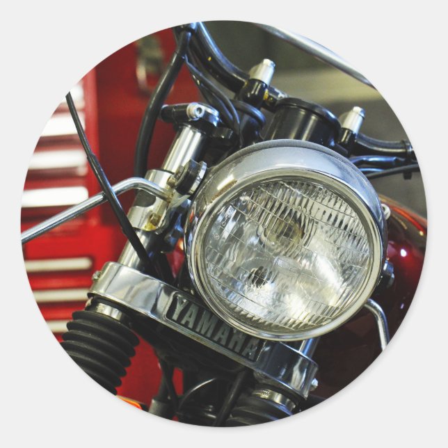 Funky Stylish Red Motorbike Motorcycle Pegatina (Anverso)