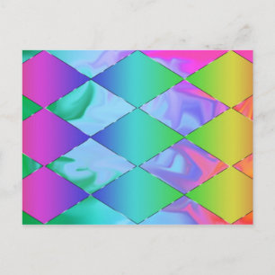 Funky tarjeta postal arcoiris
