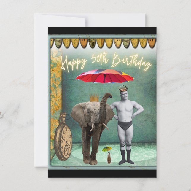 Funky Vintage Strongman 50 cumpleaños