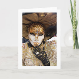 Funky Woman Dobló Tarjeta De Saludo En Blanco