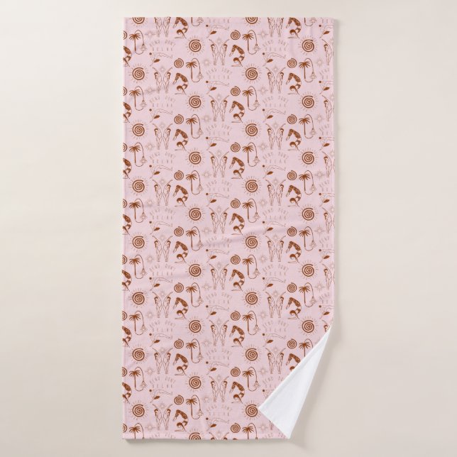 Funky Yoga Pattern (Toalla de baño)