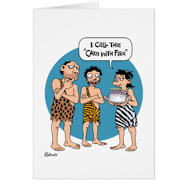 Funny 13th Cake with Fire Birthday (Frente)