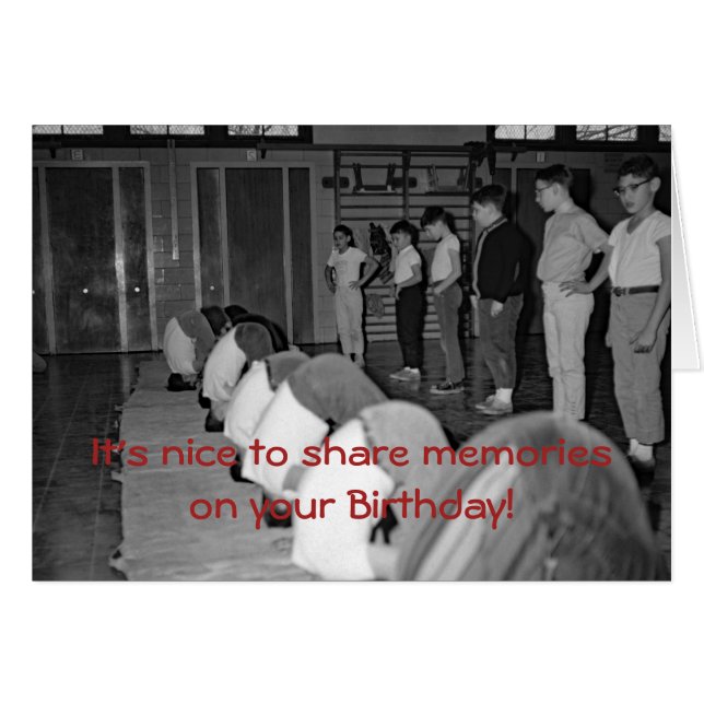 FUNNY 1950 BOYS GYM CLASS SCHOOL FOTOGRAFÍA (Anverso (Horizontal))