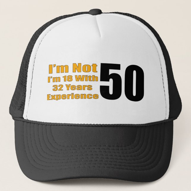 Funny 50.º Gorra de cumpleaños (Anverso)