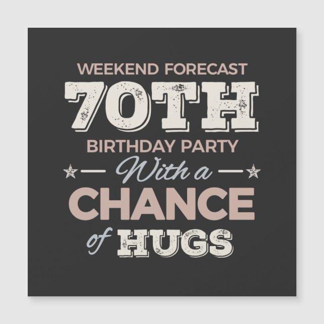 Funny 70th birthday sayings (Anverso)