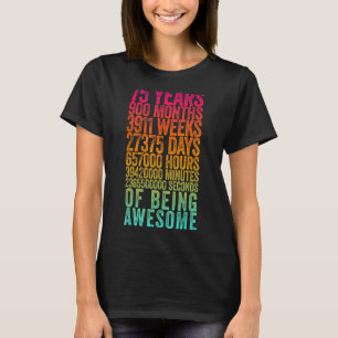 Funny 75 años del divertido metro de la camiseta d