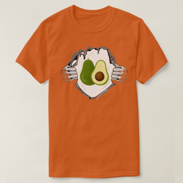 Funny aguacate arrancó camiseta clásica TShirt (Diseño del anverso)