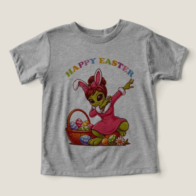 Funny Alien Easter Bunny Dabbing Cute Easter Egg (Diseño delantero )
