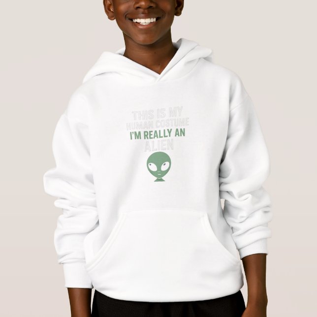 Funny Alien Human Costume Tee (Anverso)