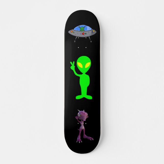 FUNNY ALIENS UFO Skateboards (Anverso )