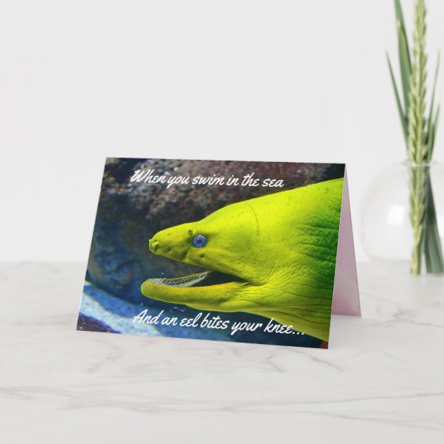 Funny Amore (un moray) San Valentín tarjeta de vac (Anverso)